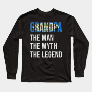 Grand Father Belizean Grandpa The Man The Myth The Legend - Gift for Belizean Dad With Roots From  Belize Long Sleeve T-Shirt